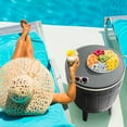 thumbnail image 2 of BAYUELSWU Outdoor Cooler Table, Height-Adjustable Outdoor Cool Bar w/ 10 Gallon Beer and Wine Cooler, All-Weather Resistant Patio Cooler Ice Cool Bar for Deck Pool Party (Black), 2 of 7