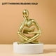 thumbnail image 1 of Estatua de figura abstracta leyendo | Adorno de resina para estantería y escritorio | Decoración para el hogar y la oficina | Regalo para lectores y graduados, 1 of 2