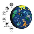 thumbnail image 4 of Sikiie Dinosaur In Space PVC Leather Spare Tire Wheel Cover Spare Tire Cover, for Car Truck SUV Camper Trailer Universal Fit(14-17in)-15 inch, 4 of 6