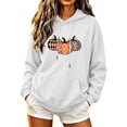 thumbnail image 2 of TKLPEHG Thanksgiving Sweatshirts for Women Fashion Long Sleeve Hoodies with Pocket Cute Pumpkin Graphic Fall Tops Hooded Drawstring Casual Pullover (White,XXL), 2 of 6