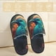 thumbnail image 2 of Balery Colorful Flower Bird Pantuflas de Casa de Felpa Silenciosas con Diseño Estampado, Zapatillas Cómodas Antideslizantes de Algodón para Interior-Large, 2 of 8