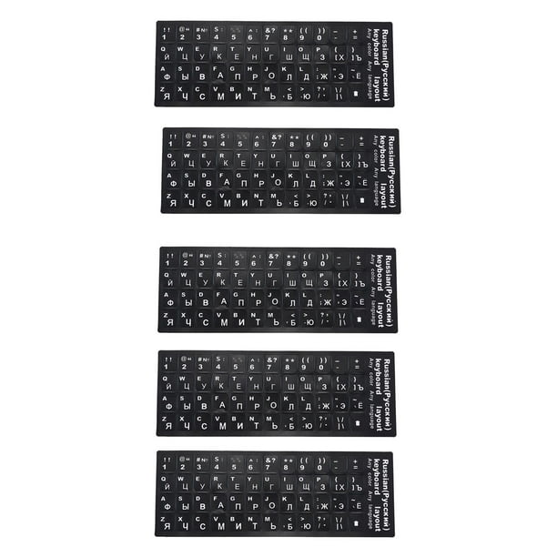 5X Russian Letters Keyboard Sticker for Notebook Laptop Desktop PC