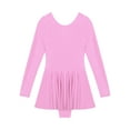 thumbnail image 5 of CHICTRY Womens Glossy Tennis Dress with Briefs Long Sleeve Ruffled Mini Dress for Dance Clubwear Pink XL, 5 of 7