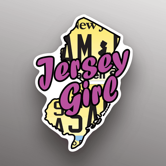 Jersey Girl  New Jersey  State Shape  Great Gift Idea Single 5 Inch Magnet  Made in The USA  Car Auto Tool Box Refrigerator Magnet S11855