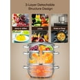 thumbnail image 5 of FOHERE 11Qt Steam Juicer Extractor for Canning with Glass Lid, Hose, Clamp for Juice, Jams Silver, 5 of 8