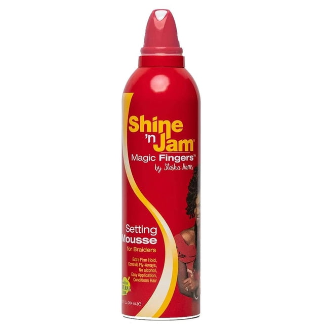 Shine N Jam Magic Fingers para trenzadores, mousse fijador, 12 onzas (354 ml)