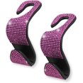 thumbnail image 1 of czcpp-2PCS Car Seat Hooks, Bling Car Rhinestone Headrest Hooks, Universal Bling Car Interior Accessories, for Handbag, Clothes, Purse, Water Bottle (Pink), 1 of 4