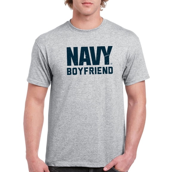 Navy Boyfriend Men T-Shirt, Male Large
