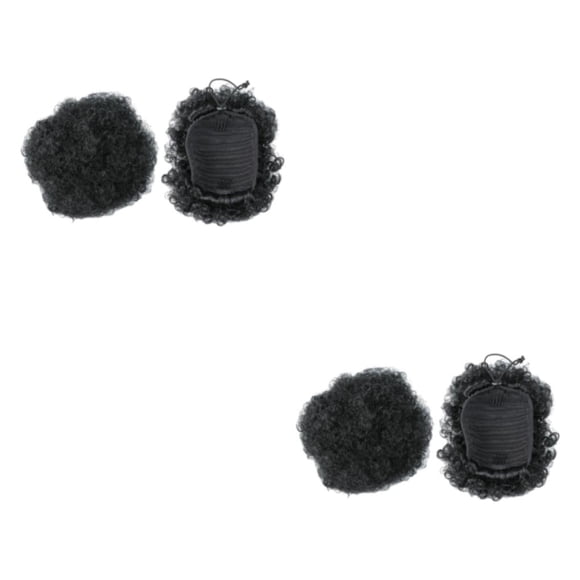 Soidarity Moño de pelo de cola de caballo Afro Puff único añade elegancia al peinado fibra práctica y hermosa P9 1B 2piezas