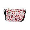 Juicy Couture Womens Triple Printed Adjustable Crossbody Handbag White Small