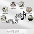 thumbnail image 2 of Music Note Iron Wall Art Decorations Black Metal Wall Art Decor Musical Note Pattern Wall Sculptures Sign for Home Kitchen Patio Bedroom Living Room Bathroom Office Outdoor Indoor Decoration, 2 of 8