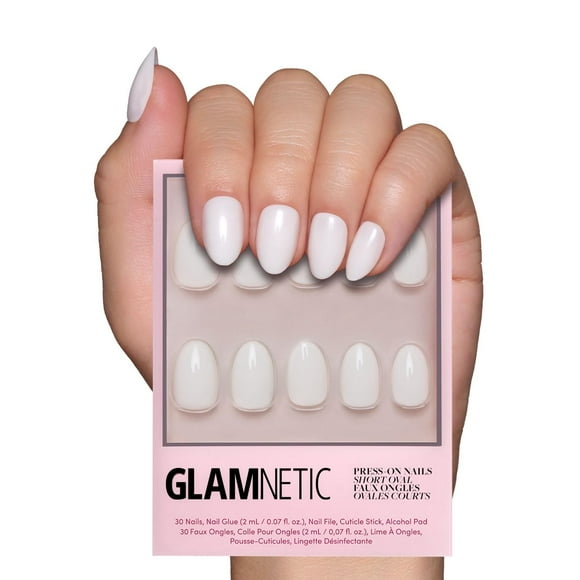 Pantalones cortos clásicos opacos con forma de cisne blanco de Press On Nails