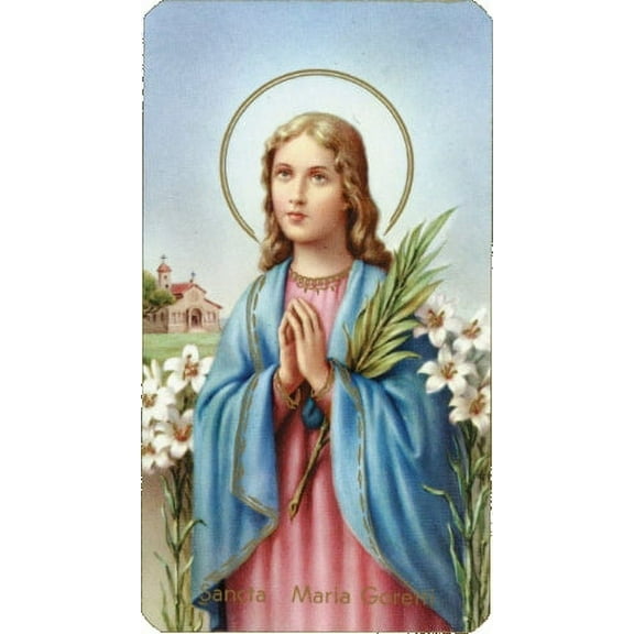 Saint Maria Goretti Paper Catholic Prayer Holy Card with Blank Back, Pack of 100