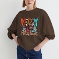thumbnail image 2 of Blusa holgada de manga larga con cuello redondo y estampado navideño para mujer Fridja  bvmnju2435, 2 of 5