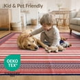 thumbnail image 4 of ODIKA 8'x10' Washable Area Rug Front Striped Door Patriotic Vintage Center Generic Stars Bordered for King Size Bedroom Under Bed, Master Suite, Non-Shedding, Easy Care, 4 of 7