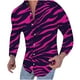 thumbnail image 1 of Camisa multicolor de manga larga delgada informal con estampado 3D de botones de solapa para hombre Pompotops  oipoqjl28255, 1 of 4