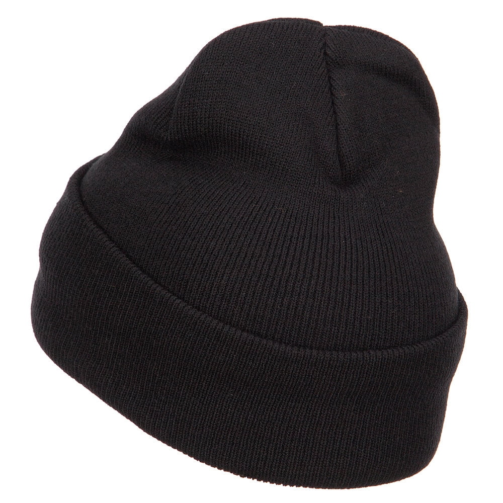 Italy ITA Flag Embroidered Long Beanie - Black OSFM