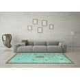 thumbnail image 3 of Ahgly Company Indoor Round Abstract Light Blue Modern Area Rugs, 6' Round, 3 of 4