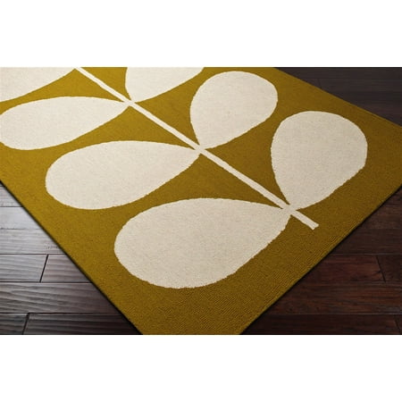 Country Floral Orla Kiely Collection Area Rug In Beige Lime And Rectangle Shape Walmart Com Walmart Com