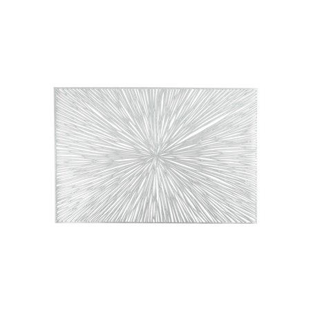 Home Details Set of Four Star Burst Laser Cut Table Place Mat  Silver