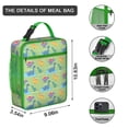 thumbnail image 3 of Dino Insulated Lunch Bag Box Women Reusable Lunch Tote Bag with Detachable Handle Lunch Tote Portable Bag School Beach, 3 of 6