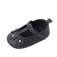 thumbnail image 2 of Wavsuf Kids Shoes for Girls Soft Bottom Casual Winter Black Princess Shoes Size 6-8 Months, 2 of 5