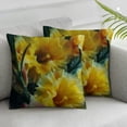 thumbnail image 3 of Creowell Throw Pillow Cover 2pcs - Begonia Flower Yellow Flowers Tuberous Begonia White, 3 of 7