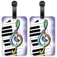 thumbnail image 1 of Keyboard & Clef - Luggage ID Tags / Suitcase Identification Cards - Set of 2, 1 of 5