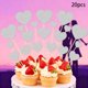 thumbnail image 4 of Bandera De Corazn De Papel Brillante Para San Valentn, Decoracin Para Tartas De Fiesta, Cartulina, 20 X 20 Cm, Detalles Brillantes, Para Bodas, Tartas De Cumpleaos, Paquete De 20, UKHBMC, 4 of 9