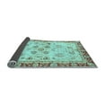 thumbnail image 2 of Ahgly Company Indoor Round Oriental Light Blue Traditional Area Rugs, 4' Round, 2 of 4