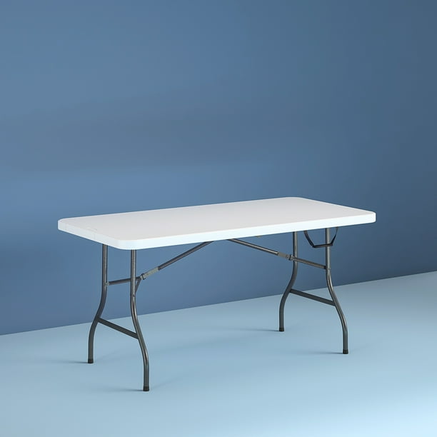 Cosco 6 Foot Centerfold Folding Table White Walmart Com