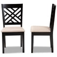 thumbnail image 4 of Skyline Decor Sand Fabric Upholstered Espresso Brown Finished Wood 2-Piece Dining Chair Set Set, 4 of 8