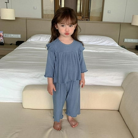 

Children s Pajamas Girls Spring And Autumn Baby Home Service Summer Thin Pajamas Air-conditioning Clothing