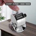 thumbnail image 3 of Round Base 4 Digit Manual Hand Tally Mechanical Palm Click Counter, 3 of 5