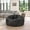 Black Furry, variant on Oversized Solid Brown Bean Bag Chair for Kids and Adults