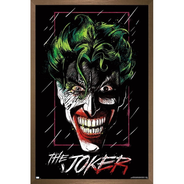 DC Comics - The Joker - Up Close Wall Poster, 14.725" x 22.375"