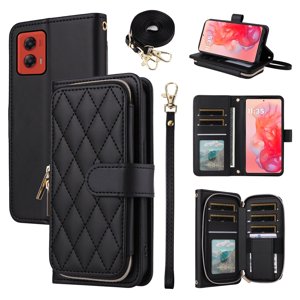 Furiet Argyle Moto G Stylus 5G 2024 Wallet Case, Black