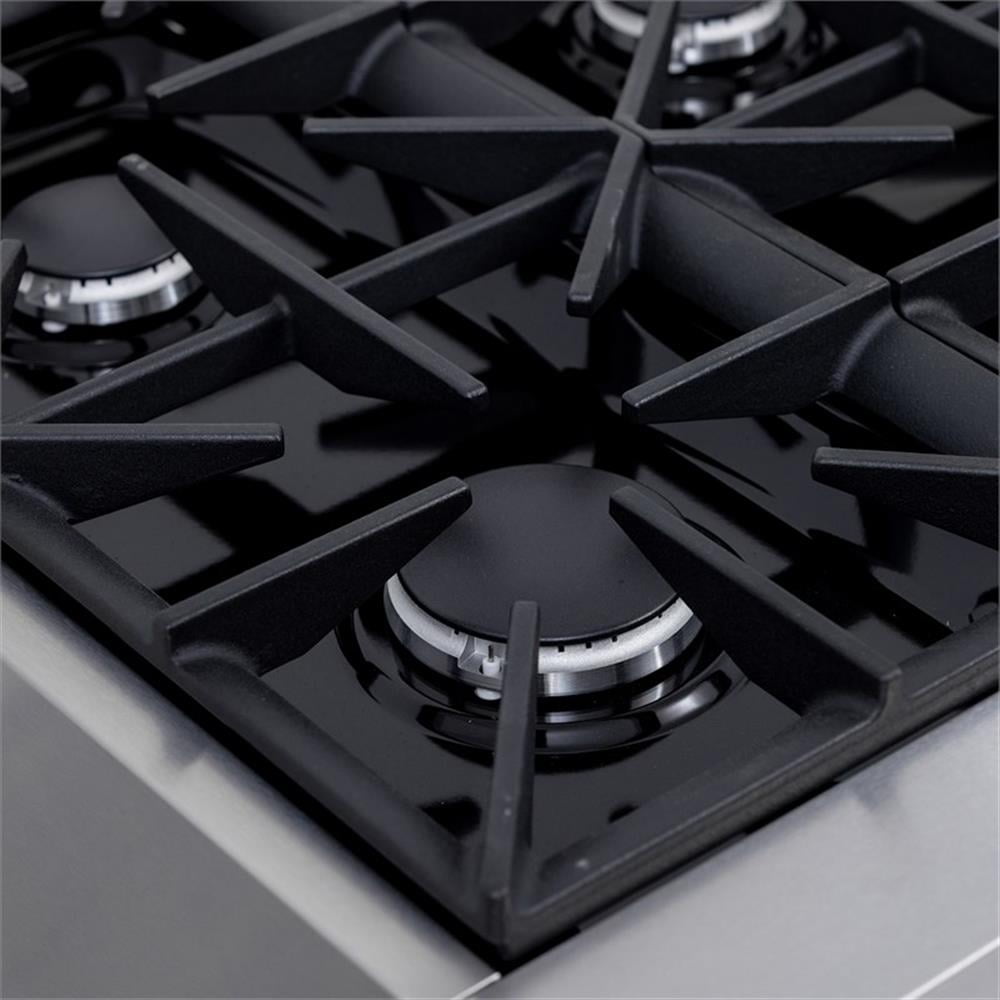 Pemberly Row 36" 5.2 cu. ft. 6 Burners Dual Fuel Range for Natural Gas in Steel