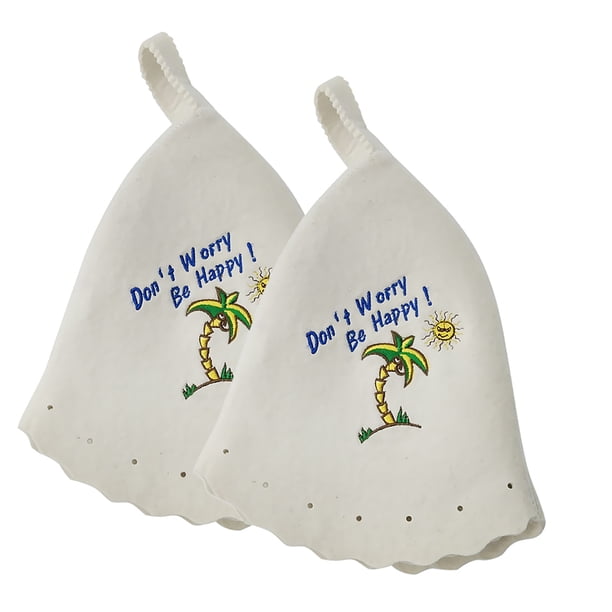 2x Gorro de Lana para Casa de Baño Protección para La Cabeza Unisex # 5 Sunnimix Sombrero de sauna de fieltro de lana