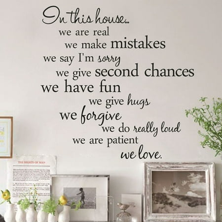 Wall Sticker Creative English Letter Removable Wall Decal Wall Decor Decal for Living (Best Wall Decals For Living Room)