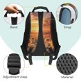 thumbnail image 6 of HUIACONG Sunset Sunflower Horse Backpack for Girls, Functional 4PCS Set Including Water Bottle and Lunch Bag, Daily School Bag for Girls Teens Ages 12-16, 6 of 7