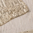 thumbnail image 5 of Fimkaul Women's Cardigan Winter Fall Long Sleeve Casual Tops Sequins Glitter Party Shiny Lapel Rave Outerwear Open Front Jacket Coat Beige L, 5 of 7
