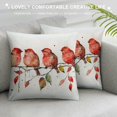 thumbnail image 3 of Awypu Cute Watercolor Lovely Animal Red Bird Cardinal in Tree Branch Super Soft Throw Lumbar Waist Pillow Covers Cushion Case Watercolor Background Rectangle Cushion Cover 12x12in, 3 of 5