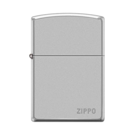 Zippo Lighter - Pipe Lighter With Logo Satin Chrome