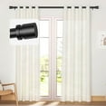 thumbnail image 2 of shiyou-Black Curtain Rods for Windows 30 to 60 Inches, 5/8 Inch Adjustable Heavy Duty Modern Curtain Rod with Adjustable Brackets, Easy Installation with Modern Finials, Adaptable to Various Styles o, 2 of 4