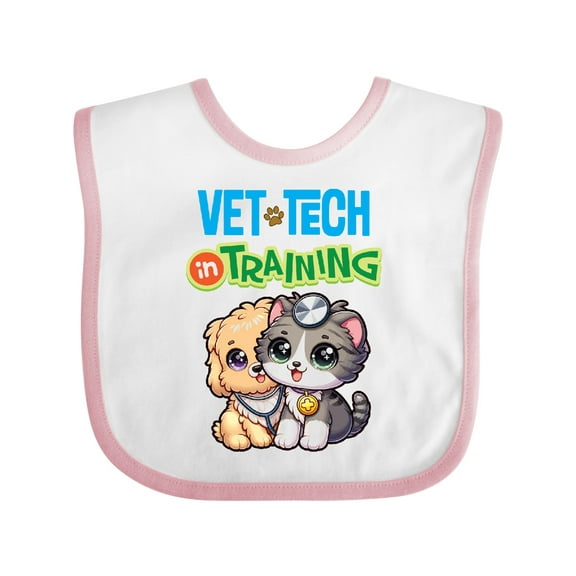 Inktastic Future Vet Tech in Training Boys or Girls Baby Bib