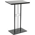 thumbnail image 2 of Displays2go LCTPCRSBLK Cross Podium, Floor Standing Pulpit, Slanted Top, Steel with Wood Base, Black, 2 of 4
