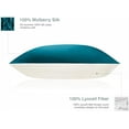 thumbnail image 3 of DISANGNI 100% Mulberry Silk Silk Pillowcase, Used for Hair and Skin, Envelope Type, Silk on one Side and Tencel on The Other Side, 1pc (Teal, 1 pc King Size 20"x36"), 3 of 7