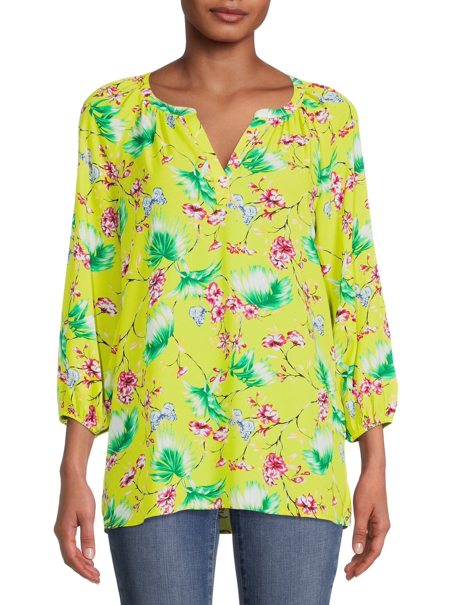 Buy The Pioneer Woman Floral Vneck Long Sleeve Peasant Blouse Online