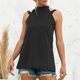 thumbnail image 5 of Mujeres Casual Color sólido Sin mangas Sexy Fuera del hombro Camiseta sin mangas delgada Fridja  qr3683, 5 of 6